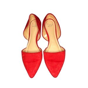 A New Day Red Pointed Toe Flats